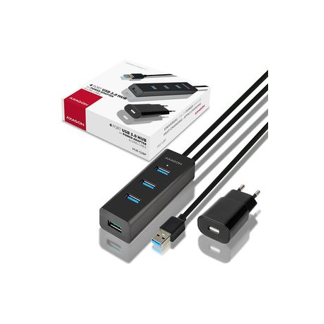 AXAGON HUE-S2BP - Hub - 4 x SuperSpeed USB 3.0 - desktop - 4