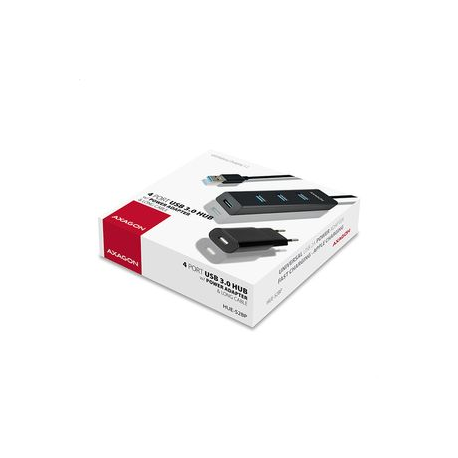 AXAGON HUE-S2BP - Hub - 4 x SuperSpeed USB 3.0 - desktop - 12
