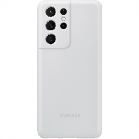Samsung Silicone Cover EF-PG998 - Back cover for mobile phone - silicone - light grey - for Galaxy S21 Ultra 5G - 2