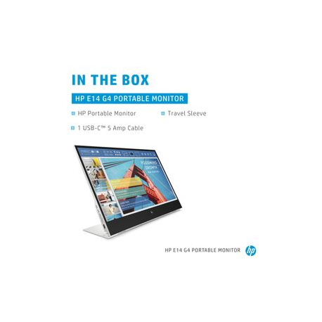 HP E14 G4 Portable Monitor - 14" 1920x1080 FHD AG, IPS, 2x USB-C, 3 years