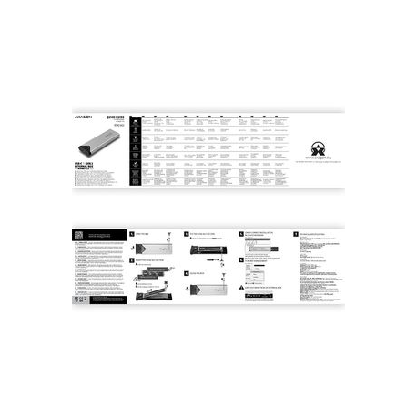 AXAGON EEM2-UG2 - Storage enclosure - M.2 - M.2 NVMe Card  /  PCIe (NVMe) - USB 3.2 (Gen 2) - 3