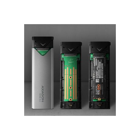 AXAGON EEM2-UG2 - Storage enclosure - M.2 - M.2 NVMe Card  /  PCIe (NVMe) - USB 3.2 (Gen 2) - 4
