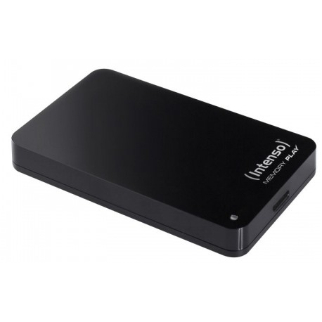 Intenso MEMORY PLAY - Hard drive - 1 TB - external (portable) - 2.5" - USB 3.0 - 5400 rpm - buffer: 8 MB - black - 12