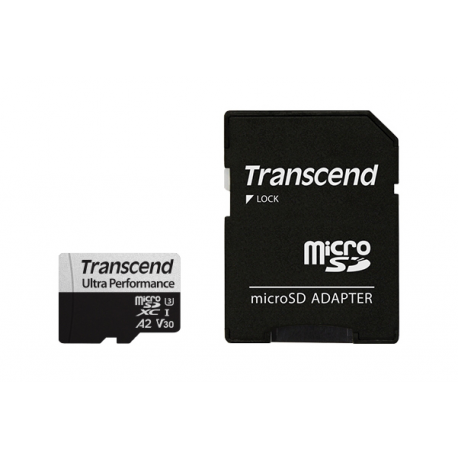 TRANSCEND 128GB microSD w/ adapter UHS-I U3 A2