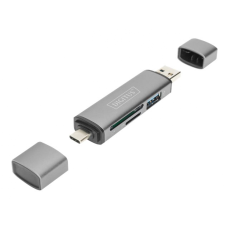 DIGITUS DA-70886 - Card reader (SD, microSD) - USB 3.0 / USB-C - 3