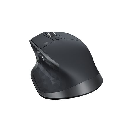 Logitech MX Master 2S - Mouse - laser - 7 buttons - wireless - Bluetooth, 2.4 GHz - Logitech Unifying receiver - graphite - 3