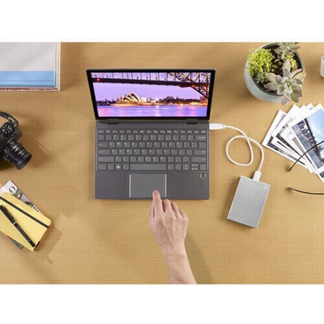 SEAGATE One Touch Potable 2TB USB 3.0 compatible with MAC and PC including data recovery service silber