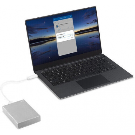 SEAGATE One Touch Potable 2TB USB 3.0 compatible with MAC and PC including data recovery service silber