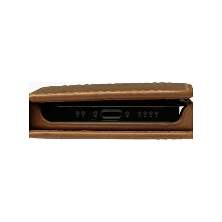 dbramante1928 Lynge - Flip cover for mobile phone - full-grain leather - tan - for Apple iPhone 12 mini - 13