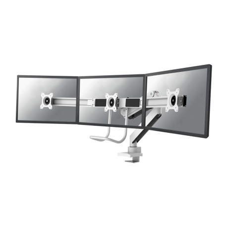 Neomounts by Newstar Select NM-D775DX3 - Mounting kit - for 3 LCD displays (full-motion) - white - screen size: 17"-24" - clamp mountable, grommet, desk-mountable - 1