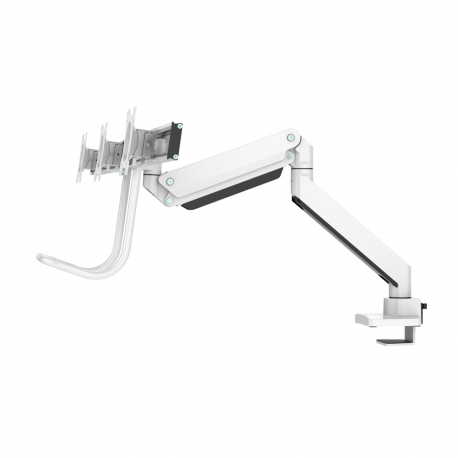 Neomounts by Newstar Select NM-D775DX3 - Mounting kit - for 3 LCD displays (full-motion) - white - screen size: 17"-24" - clamp mountable, grommet, desk-mountable - 5