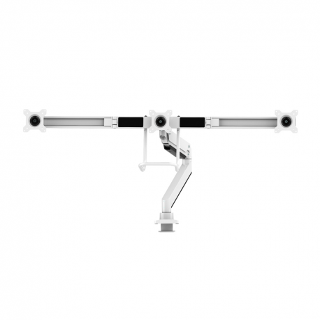 Neomounts by Newstar Select NM-D775DX3 - Mounting kit - for 3 LCD displays (full-motion) - white - screen size: 17"-24" - clamp mountable, grommet, desk-mountable - 7