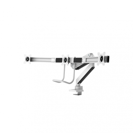 Neomounts by Newstar Select NM-D775DX3 - Mounting kit - for 3 LCD displays (full-motion) - white - screen size: 17"-24" - clamp mountable, grommet, desk-mountable - 8