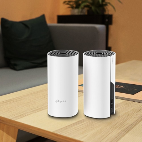 TP-Link DECO M4 - Wi-Fi system - (2 routers) - up to 2,800 sq.ft - mesh 1GbE - Wi-Fi 5 - Dual Band - 2