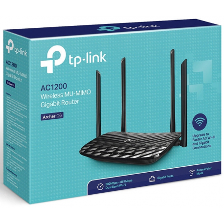 TP-Link Archer C6 AC1200 Wireless Dual Band Gigabit Router