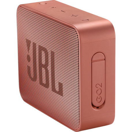 JBL Go2, compact portable speaker with battery, IPX7 waterproof, Cinnamon
