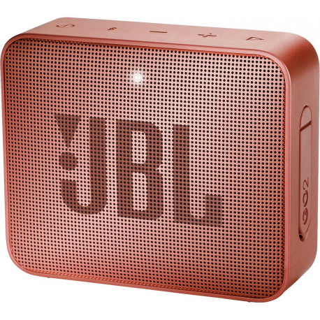 JBL Go2, compact portable speaker with battery, IPX7 waterproof, Cinnamon