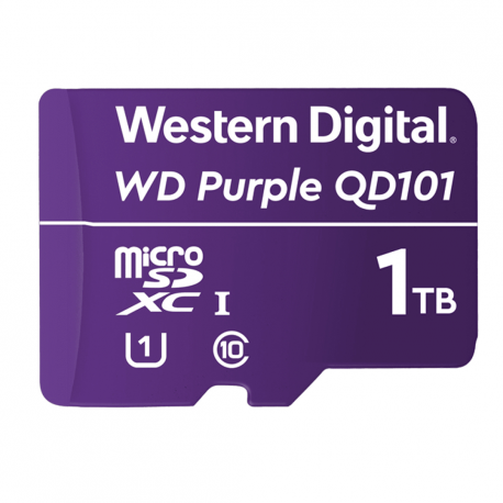 WD Purple WDD100T1P0C - Flash memory card - 1 TB - UHS-I U1  /  Class10 - microSDXC - purple - 0