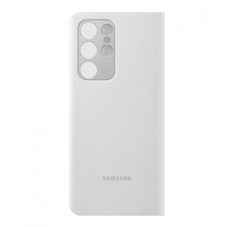 Samsung Smart Clear View Cover EF-ZG998 - Flip cover for mobile phone - light grey - for Galaxy S21 Ultra 5G - 2
