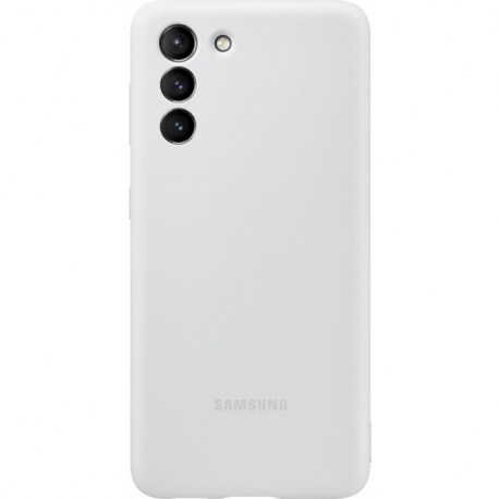 Samsung Silicone Cover EF-PG991 - Back cover for mobile phone - silicone - light grey - for Galaxy S21 5G - 2