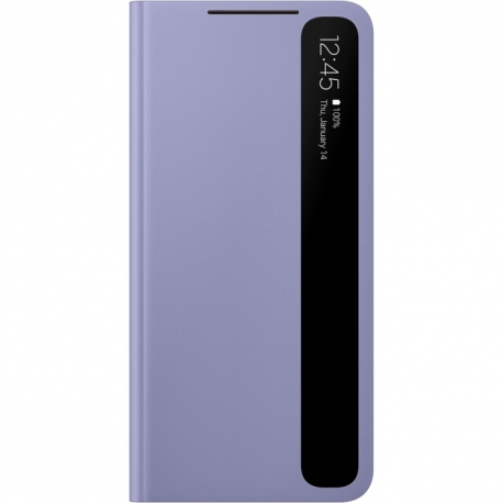 Samsung Smart Clear View Cover EF-ZG991 - Flip cover for mobile phone - violet - for Galaxy S21 5G - 0