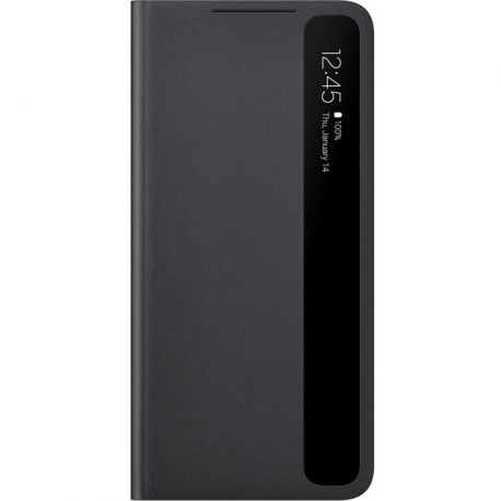 Samsung Smart Clear View Cover EF-ZG996 - Flip cover for mobile phone - black - for Galaxy S21+ 5G - 0