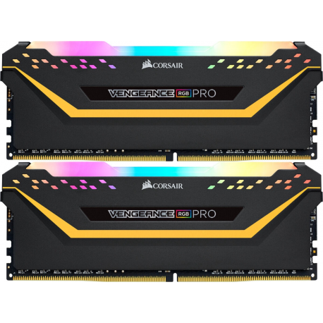 CORSAIR Vengeance RGB PRO - DDR4 - kit - 32 GB: 2 x 16 GB - DIMM 288-pin - 3200 MHz  /  PC4-25600 - CL16 - 1.35 V - unbuffered - non-ECC - black - 0
