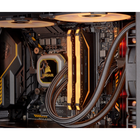 CORSAIR Vengeance RGB PRO - DDR4 - kit - 32 GB: 2 x 16 GB - DIMM 288-pin - 3200 MHz  /  PC4-25600 - CL16 - 1.35 V - unbuffered - non-ECC - black - 5