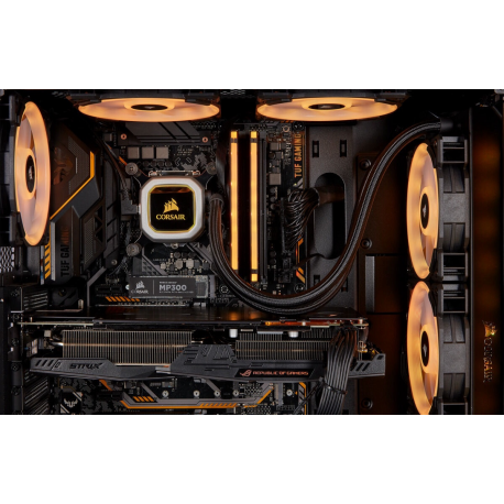 CORSAIR Vengeance RGB PRO - DDR4 - kit - 32 GB: 2 x 16 GB - DIMM 288-pin - 3200 MHz  /  PC4-25600 - CL16 - 1.35 V - unbuffered - non-ECC - black - 6