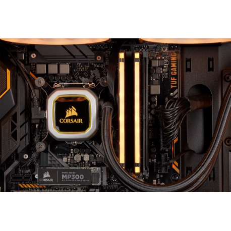 CORSAIR Vengeance RGB PRO - DDR4 - kit - 32 GB: 2 x 16 GB - DIMM 288-pin - 3200 MHz  /  PC4-25600 - CL16 - 1.35 V - unbuffered - non-ECC - black - 7