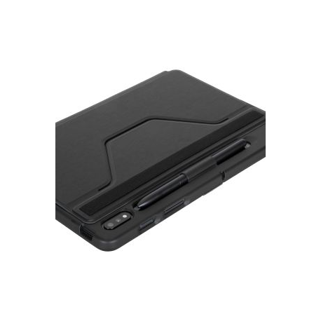 Targus Click-In - Flip cover for tablet - thermoplastic polyurethane (TPU) - black - 11" - for Samsung Galaxy Tab S7 - 6