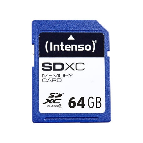 Intenso - Flash memory card - 64 GB - Class 10 - SDXC - 0