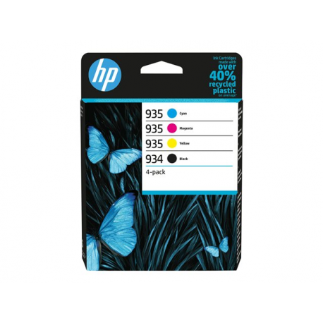 HP 934 / 935 - 4-pack - black, yellow, cyan, magenta - original - ink cartridge - for Officejet 6820; Officejet Pro 6230 ePrinter, 6830 - 1