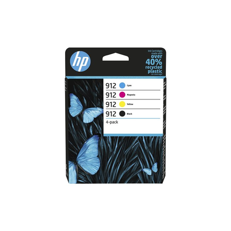 HP 912 - 4-pack - black, yellow, cyan, magenta - original - ink cartridge - for Officejet 80XX; Officejet Pro 80XX - 0