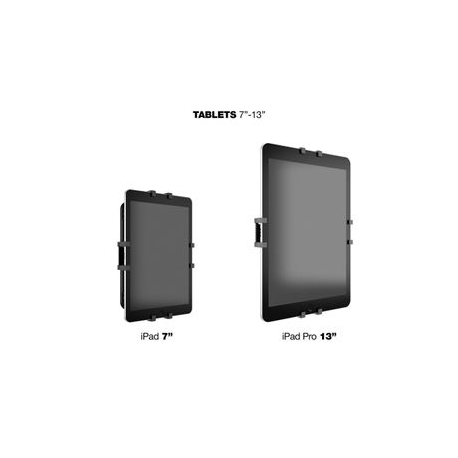 Multibrackets M - Mounting component (adjustable mount) - for tablet (Anti-Theft) - lockable - rubber, steel, ethylene vinyl acetate (EVA) - black - screen size: 7"-13" - mounting interface: 75 x 75 mm - VESA bracket mounting - 20