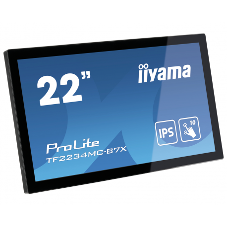 iiyama ProLite TF2234MC-B7X - LED monitor - 22" (21.5" viewable) - open frame - touchscreen - 1920 x 1080 Full HD (1080p) @ 60 Hz - IPS - 350 cd / m² - 1000:1 - 8 ms - HDMI, VGA, DisplayPort - black - 1