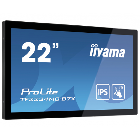 iiyama ProLite TF2234MC-B7X - LED monitor - 22" (21.5" viewable) - open frame - touchscreen - 1920 x 1080 Full HD (1080p) @ 60 Hz - IPS - 350 cd / m² - 1000:1 - 8 ms - HDMI, VGA, DisplayPort - black - 9