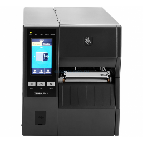 Zebra ZT411, 12 dots/mm (300 dpi), disp. (colour), RTC, RFID, EPL, ZPL, ZPLII, USB, RS232, BT, Ethernet