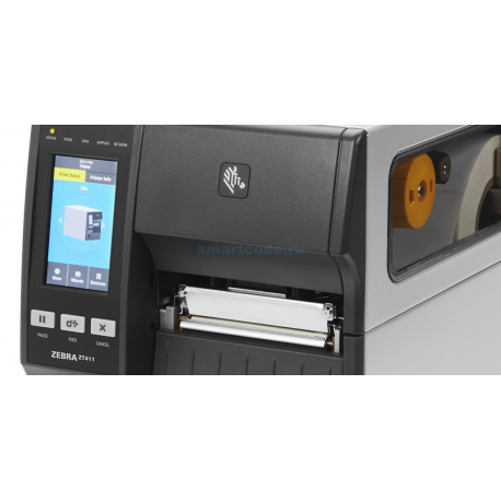 Zebra ZT411, 12 dots/mm (300 dpi), disp. (colour), RTC, RFID, EPL, ZPL, ZPLII, USB, RS232, BT, Ethernet