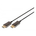 DIGITUS - DisplayPort cable - DisplayPort (M) to DisplayPort (M) - DisplayPort 1.4 - 10 m - snap fastener, Active Optical Cable (AOC), Dolby DTS-HD Master Audio support, Dolby TrueHD support, FEC, 4K120Hz support, 8K60Hz (7680 x 4320) support - black
