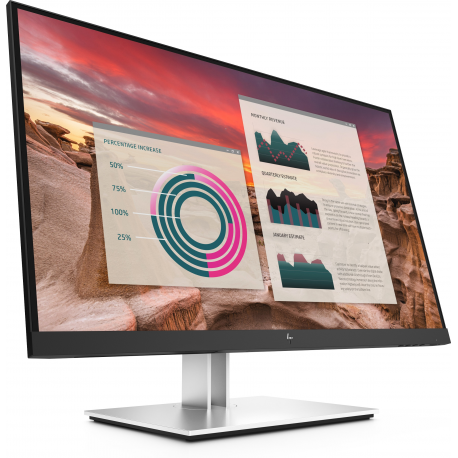HP E27u G4 - E-Series - LED monitor - 27" - 2560 x 1440 QHD @ 60 Hz - IPS - 250 cd / m² - 1000:1 - 5 ms - HDMI, DisplayPort, USB-C - sparkling black - 8