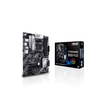 ASUS PRIME B550-PLUS - Motherboard - ATX - Socket AM4 - AMD B550 Chipset - USB-C Gen2, USB 3.2 Gen 1, USB 3.2 Gen 2 - Gigabit LAN - onboard graphics (CPU required) - HD Audio (8-channel) - 6