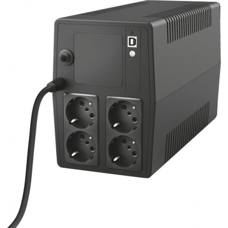Trust Paxxon - UPS - AC 220-240 V - 600 Watt - 1000 VA - 12 Ah - USB - output connectors: 4 - 1