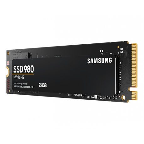 Samsung 980 MZ-V8V250BW - Solid state drive - encrypted - 250 GB - internal - M.2 2280 - PCI Express 3.0 x4 (NVMe) - 256-bit AES - TCG Opal Encryption - 1