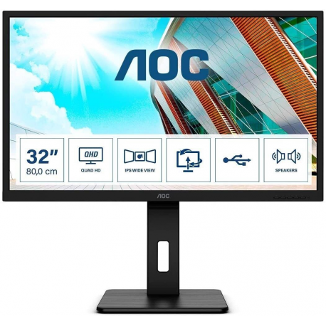 AOC Q32P2 31.5inch IPS WQHD 75Hz 4ms 250 cd/m2 1000:1 HDMIx2 DP 4xUSB 3.2 Speakers