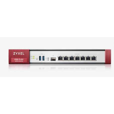 ZYXEL USG FLEX FIREWALL 7 GIGABIT USER-DEFINABLE PORTS, 1*SFP, 2* USB WITH 1 YR UTM BUNDLE