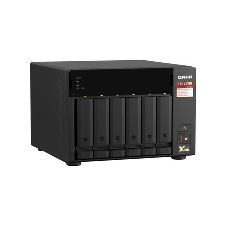 QNAP 6-bay NAS AMD Ryzen Embedded V1500B 2.2GHz 8GB 6xSATA 6Gb/s bays 2xM.2 NVMe PCIe Gen3 SSD slots 2x2.5GbE LAN optional 10GbE