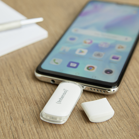 Intenso Flash Line - USB flash drive - 64 GB - USB-C 3.1 Gen 1 - white - 1