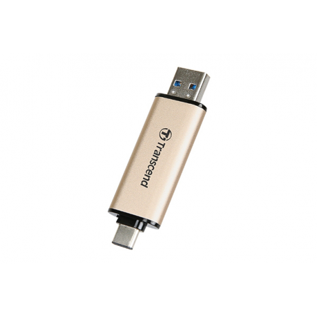 Transcend JetFlash 930C - USB flash drive - 256 GB - USB 3.2 Gen 1 / USB-C - gold - 2