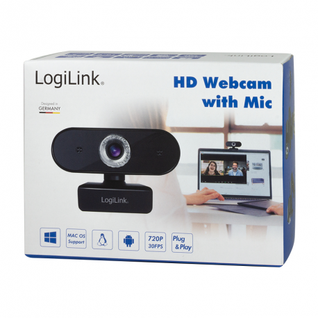 LOGILINK UA0368 HD USB webcam microphone